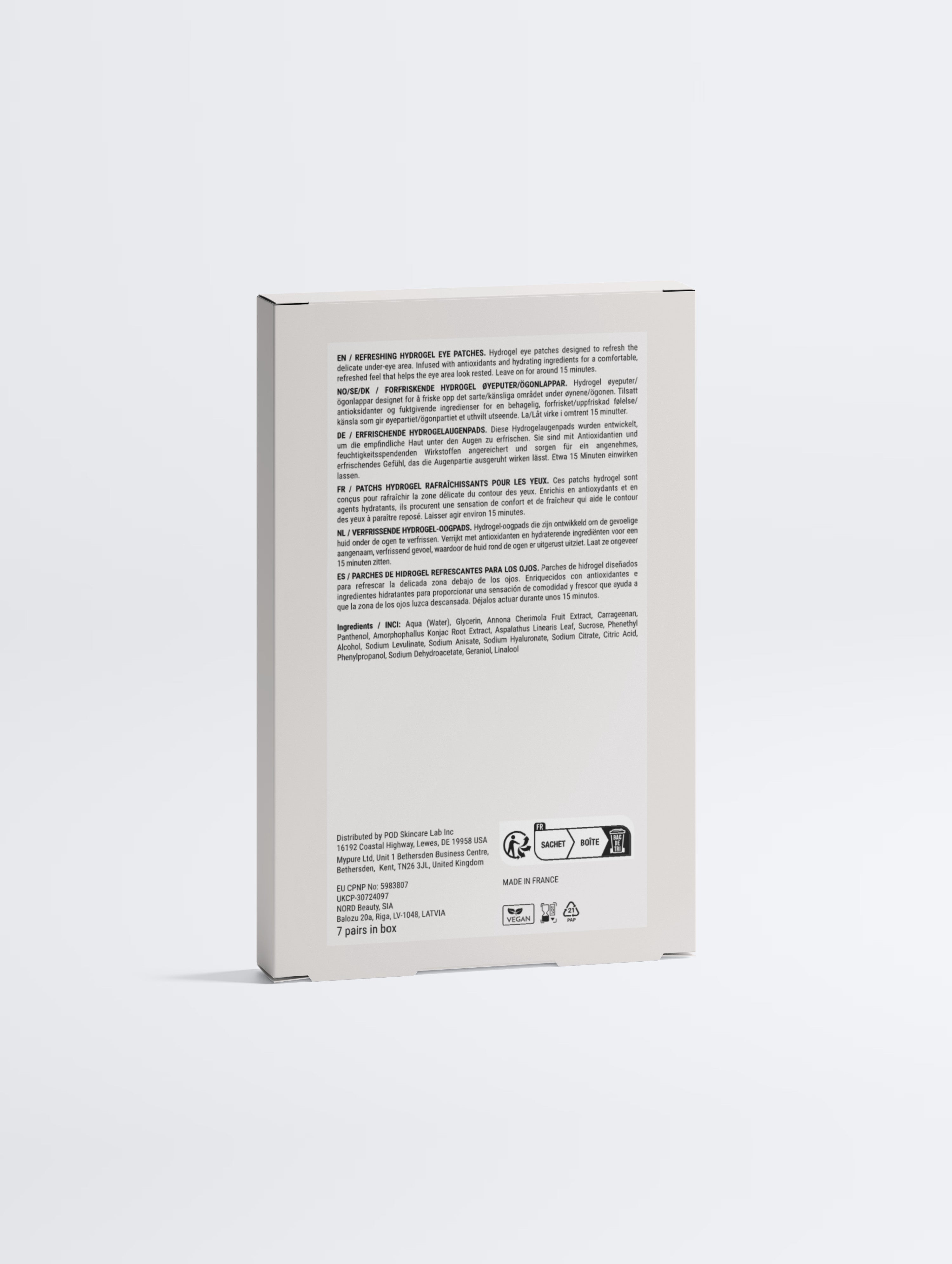 Anti-Fatigue Hydrogel Eye Patches